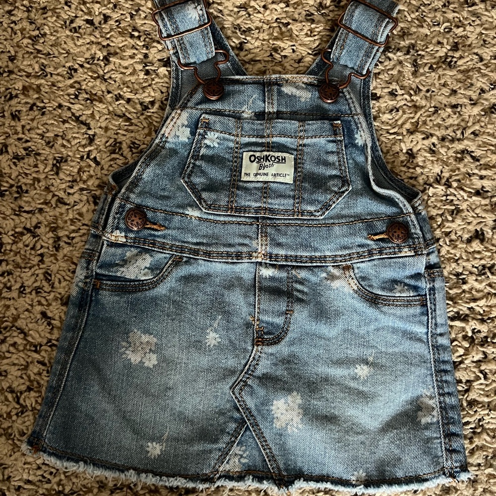 OshKosh B'gosh Blue Denim Baby girl skirt Overalls